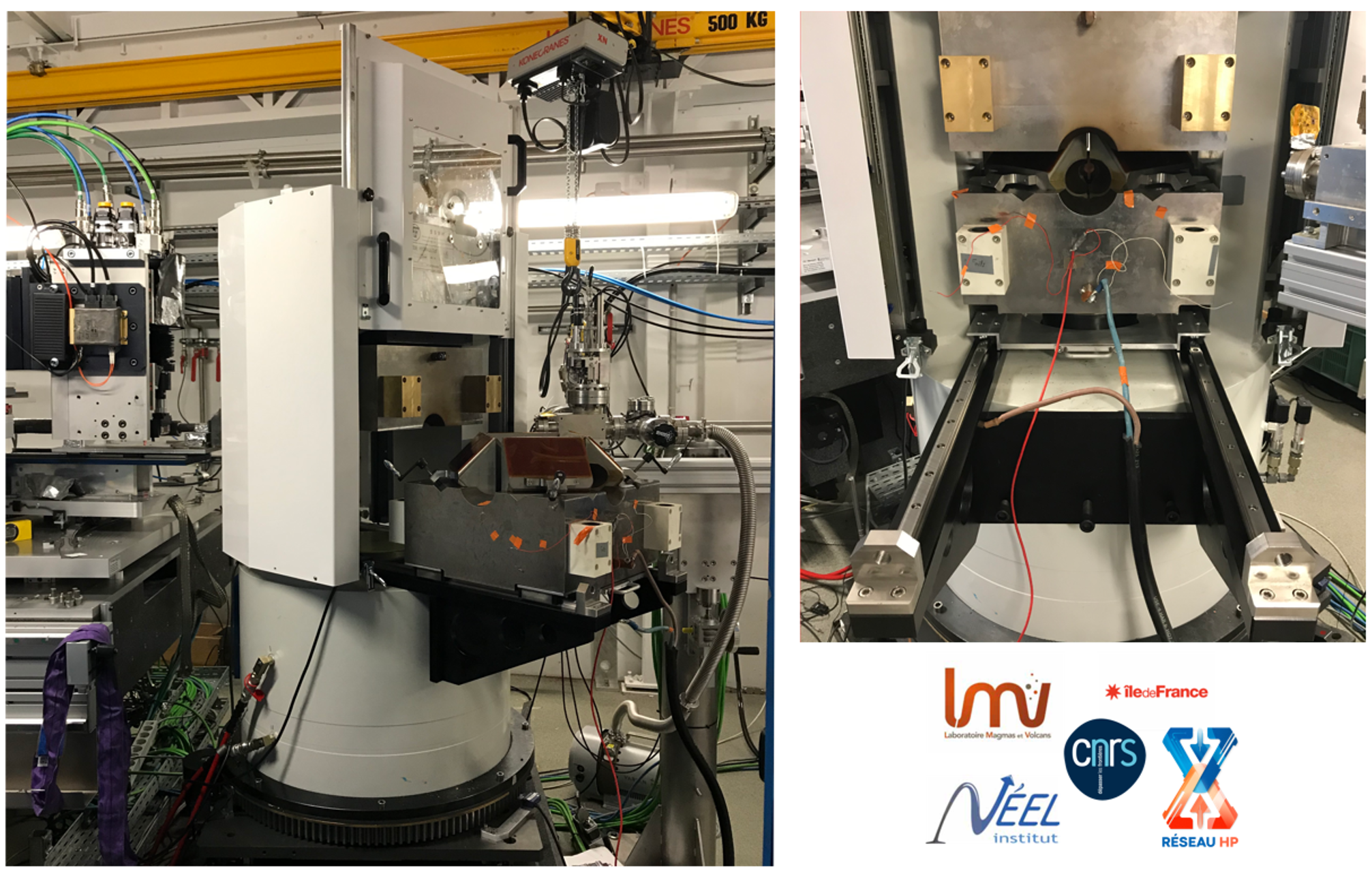 PSICHE's multi-anvil press and DIA module 1200 t multi-anvil press and DIA module of the PSICHE beamline